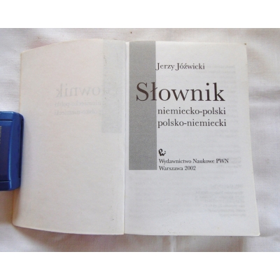 Jóźwicki J. SŁOWNIK NIEMIECKO-POLSKI  POLSKO-NIEMIECKI