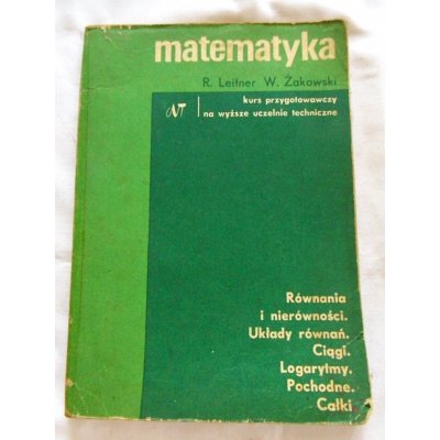 Leitner R. MATEMATYKA kurs przygotowawczy na ... 282/8/L/g