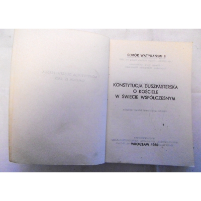 Pr. zb.  KONSTYTUCJA DUSZPASTERSKA O KOŚCIELE W ŚWIECIE WSPÓŁCZESNYM