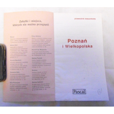 Pr. zb.  POZNAŃ i WIELKOPOLSKA   przewodnik kieszonkowy